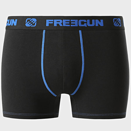 Freegun - Lot De 3 Boxers Ultra Stretch Noir Bleu
